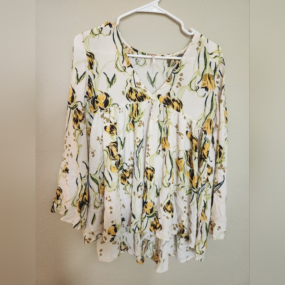 Free People Boho Floral Top Xs